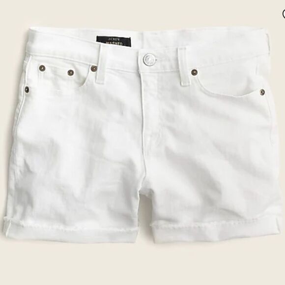J. Crew Denim short in white Item A5225* - Picture 1 of 8